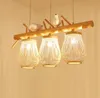 Lampy wiszące japońskie tatami drewniane ptaki żyrandole Lampa Hade sypialnia salon
