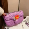 Vente chaude Mode Argent 2G Amour coeur femmes Sacs sacs à bandoulière sac à main Soirée sac de voyage avec sac à poussière carte top cuir Lovers Girl Beau cadeau G121