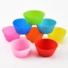 Fodere in gel di silice da 7 cm, stampo da forno per cupcake, muffin in silicone, tazze da forno, tazze per torte