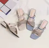 TopSelling New summer chunky heel fairy style with skirt two wear temperament small fresh high-heeled sandals Classic luxury wedding shoes