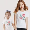 Family Matching Outfits Mother And Daughter T-Shirt Mom Equal T-Shirts Love Printed Tee Shirt Women Kid Baby Girl Body Sets