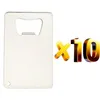 Lot 10st Card Shape SS Beer Bottle OpenStainless Steel Spak Pop Restaurang Anpassad Promotion Gift Display Giveaway 201201