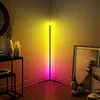 Piso LED moderno RGB L￡mparas de coloridas Luces para sala de estar L￡mpara de pie de pie para el hogar L￡mpara de esquina de iluminaci￳n interior