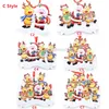 17 Style 2022 Kersthars hanger ornamenten Tree Decorations Santa Claus Familie Diy Naam