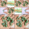 Arts And Crafts Arts Gifts Home Garden 20Mm Green Aventurine Mini Mushroom Plant Statue Natural Stone Carving Decorat Dh6Qb