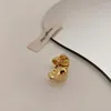 Pendientes traseros con clip en la parte posterior con rosca de metal en forma de corazón para orejas sin perforar, clip para hueso del oído, moda femenina, delicado y elegante con clip