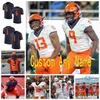 Nik1 NCAA College Jerseys Illinois Fighting Illini 8 MJ Rivers II 80 Edwin Carter 85 Whitney Mercilus 86 Donny Navarro Custom Football Stitched