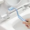 1 pezzo di scopino curvo a forma di V per WC con manico lungo, strumento per la pulizia profonda della casa, per il bagno, per la casa