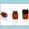 Bouteilles d'emballage Office School Business Industrial Wholesale 2000pcs Chine 1ml 1 4 Dram Amber Glass Essential DH4TK