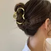 Vrouwen elegante klemmen gouden holle geometrische metalen lijn haarklauw vintage haarclips hoofdband haarspeld haaraccessoires