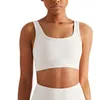 Traje de yoga Sujetador Suport alto Cuello cuadrado Fitness Chaleco Deep U Back Ropa interior deportiva Secado rápido Push-up Crop Top Mujeres Elástico Gym TankYoga