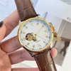 2023 New Luxury Mens Watches Three Stitches Series 40 مم في قطرها أوتوماتيكي ساعة ميكانيكية عالية الجودة عالية الجودة الأوروبية الفاخرة العلامة التجارية الشريط جلود LO