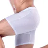 Long Boxer Shorts For Men Mesh Breathable Mens Underwear Boxers Hombre Cold Silk Men's Panties Homme Sexy Underpants Male Large 220505