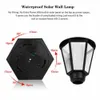 Utomhusvägglampor hexagon utomhus solenergi LED spotlight vattentät trädgård gräsmatta landskap gård spot ljus