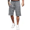 Summer Men Classic Plaid Beach Shorts Side Stripe Elastic midja Korta byxor med fickor Male Fashion Casual Shorts 220629