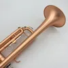 Yüksek kaliteli kahverengi trompet müzik aleti pirinç fosfor kaplamalı bronz üç tonlu profesyonel trompet çalmaya yeni başlayanlar