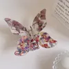カラフルな蝶の形状クランプ韓国の酢酸ヘアクロー女性女の子ファッションポニーテールヘアクリップヘッドウェア11cm