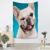 Personalizado Bulldog Lovely Dog Tapeçaria Parede pendurada para decorações de festas Decoração de casa Cobertores de praia personalizados 220622