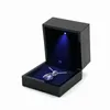 High Gloss Lacquer Ring Pendant Box Brosch Black Square Plastic Jewelery Organizer Wedding Valentine Gift Storage Package Case H220505