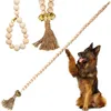 Dog Collars & Leashes Rope Hanging Doorbell Handmade Cotton Weaving Training Pet Out BellDog