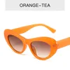 Moda Cat Eye Sunglasses Kobiety Owalne Okulary Retro Galaretki Sunglass Kobiet Luksusowe Projektant Okulary UV400 Sun Glass Brązowe Odcienie