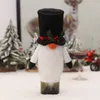 Forniture per feste di Natale Simpatici cappelli di Natale Cappello di alce Vecchio senza volto Copri bottiglia di vino Regali di Natale Decorazioni per la casa da tavolo 6 2 mg D3