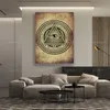 Resim Sergisi Tüm Görme Göz Gizli Baskı Poster, Illuminati Goth Dekorasyon, Büyücülük Sanatı, Ezoterik Ev Dekorasyonu, Serin
