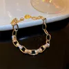 Pulsera de tenis de cadena de cristal ajustable de lujo para mujer, cadena doble de Metal pesado, pareja ostentosa, Zirconia cúbica AAA, regalo de joyería fina