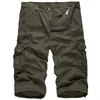 Pantaloncini da uomo EL BARCO Estate Uomo Casual Cotone Camouflage Giallo Rosso Uomo Cargo Nero Cachi Pantaloni verde militare al ginocchio