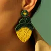 Dangle & Chandelier Women Hand Sewn Earrings Rice Beads Creative Strawberry Shape Design Sense Drop Jewelry GiftDangle