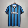 Inter Milan soccer jersey # 10 로날도 1997 1998 레트로 축구 유니폼 축구 셔츠는 검은 색 97 98 고전 DJORKAEFF 시메오네 MORIERO ZAMORANO 빈티지 MAGLIA 다 칼초