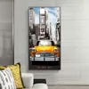 New York jaune Taxi toile peinture toile impression mur Art photo pour salon décor à la maison décoration murale sans cadre