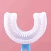 Spazzolino da denti per bambini Spazzolino da denti per bambini a 360 gradi a forma di U per bambini Spazzola per denti in silicone per bambini Denti per igiene orale Pulizia 0511