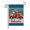 Anpassningsbar god jul trädgårdsflagga Courtyard Camping Flags Welcome Yard Banner Linen Material P25