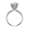 Niestandardowa nazwa Ceried 5 diamentowych pierścionek zaręczynowych Kobiety 14K biały złoto srebrne srebrne pierścienie małowatkowate MOISSANITE