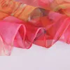 New Spring Autumn Ladies Pure Silk Scarf Winter Accessories Long Design Pink Scarves Wraps Women Digital Injekt Sunshade Shawl J220713