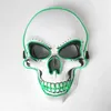 New Halloween Skeleton Party LED Máscara Glow Scary El-Wire Skull Masks para crianças Ano Novo Clube Night Club Cosplay costumea ee