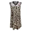 Casual jurken dames v nek kanten trim bloemenprint tank jurk los mouwloos zomer feest mini dames nachtdress vestidos robecasual