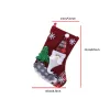 Christmas Cartoon Stocking Santa Claus Snowman Elk Xmas Sock Candy Gift Socks Bag Festival hängande dekor Rekvisita festtillbehör