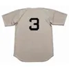 qqq8 C202 Hommes 1 BILLY MARTIN 4 LOU GEHRIG 3 BABE RUTH 5 JOE DIMAGGIO 1983 Maillot de baseball à domicile