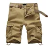 Summer Baggy Multi Pocket Cargo Male Cotton Khaki Mens Tactical Shorts Short Pants 2944 No Belt 220630