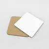 Wholesale! Sublimation MDF Car Cup Coaster 3.5inch White Blank Heat Transfer Bottom Round Square Customized DIY 4mm Thickness Mats A12