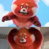 Cartoon Rot 35 cm Drehen Spielzeug Kawaii Bär Plüschtiere Anime Peripherie Niedlichen Tier Rot Panda Plüsch Spielzeug Puppe Geschenke für Kinder