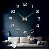 6 sortes muet horloge murale bricolage miroir acrylique numérique chambre décor autocollant Simple moderne chambre décoration salon 220426