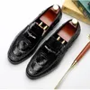 Loafers habiller des imprimés de mode de mode bureau d'été pour hommes en cuir chaussures décontractées cf