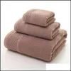 Hochwertige Handtücher aus 100 % Baumwolle, 3 Stück, luxuriöse Badehandtücher in El Spa-Qualität, super saugfähig, wasserabweisend, Drop-Lieferung 2021, Lieferung nach Hause