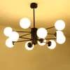 Lampes suspendues Lampe de décoration en verre moderne Muti-Couleur en option boule anti-poussière LED lumière pour salon salle à manger cuisinependentif