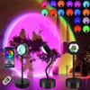 Sunset Projector Lamp Night Light For Living RoomBarCafe Bedroom DecorationMeditationYogaPographic halloween decoration 220527