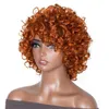 Afro Kinky Wave Wigs African Curly Hair Fluffy Wig Light Brown Short Wig Head Cover