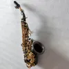 Black Gold Original 992 en-till-en-struktur Modell Professional B-Bending Soprano Saxophone Plated Black Nickel Gold Sax